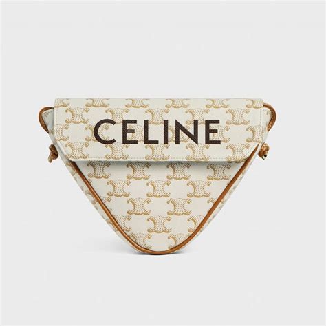 Women's Triangle bag in Triomphe Canvas with Celine print